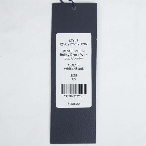 NWT Veronica Beard Bailey Striped Polo Mini Dress in White and Black Size XS - Picture 7 of 8